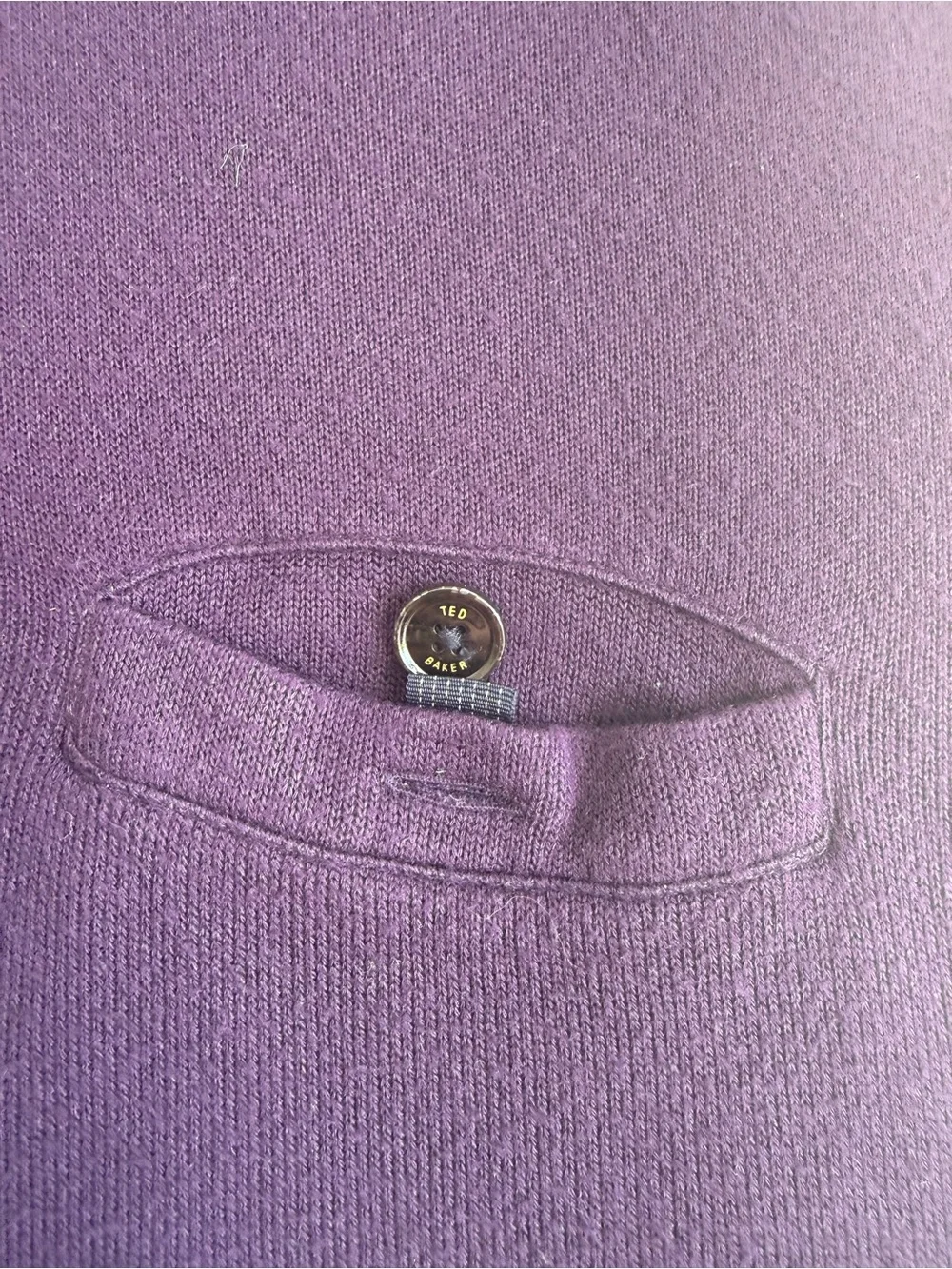 Ted Baker Men's Purple Half-Zip Sweater